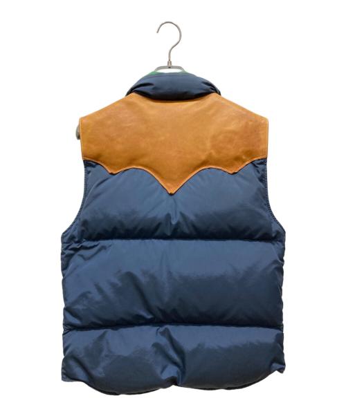 RRL（ダブルアールエル）RRL (ダブルアールエル) レザー切替リバーシブルダウンベスト ネイビー×ブラウン サイズ:SIZE Sの古着・服飾アイテム