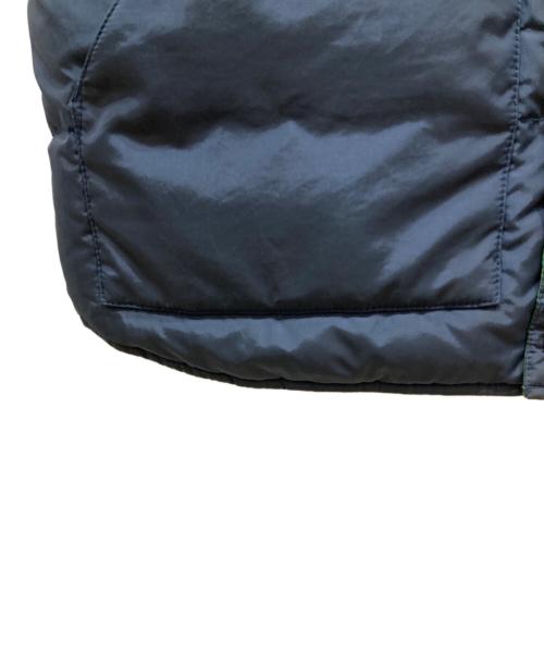 RRL（ダブルアールエル）RRL (ダブルアールエル) レザー切替リバーシブルダウンベスト ネイビー×ブラウン サイズ:SIZE Sの古着・服飾アイテム