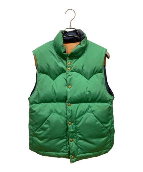 RRL（ダブルアールエル）RRL (ダブルアールエル) レザー切替リバーシブルダウンベスト ネイビー×ブラウン サイズ:SIZE Sの古着・服飾アイテム