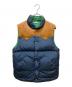 RRL（ダブルアールエル）の古着「レザー切替リバーシブルダウンベスト」｜ネイビー×ブラウン