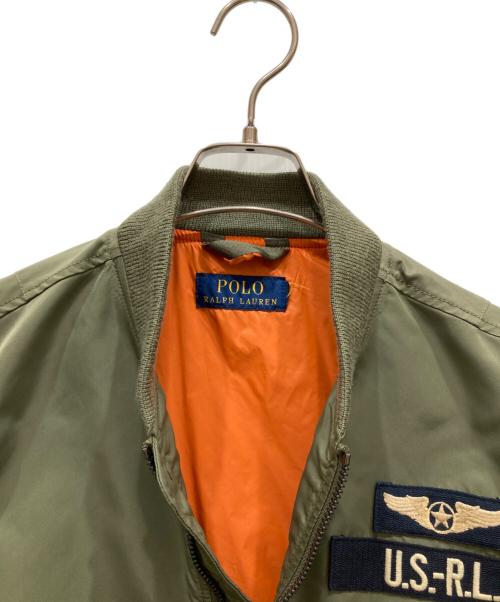 POLO RALPH LAUREN（ポロ・ラルフローレン）POLO RALPH LAUREN (ポロ・ラルフローレン) MA-1 ミリタリー フライトジャケット カーキ サイズ:不明の古着・服飾アイテム