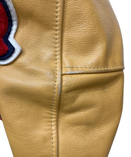 Champion（チャンピオン）Champion (チャンピオン) AWARD JACKET ネイビー×ブラウン サイズ:SIZE Mの古着・服飾アイテム