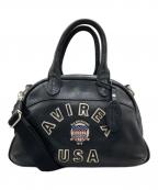 AVIREXアヴィレックス）の古着「BULTO-VARSITY MINI BOSTON BAG 2WAY」｜ブラック