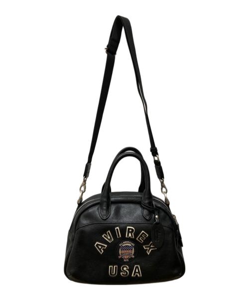 AVIREX（アヴィレックス）AVIREX (アヴィレックス) BULTO-VARSITY MINI BOSTON BAG 2WAY ブラックの古着・服飾アイテム