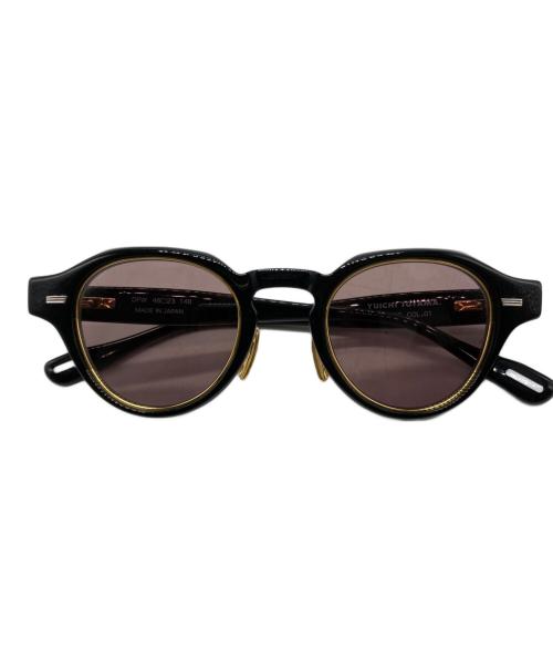 YUICHI TOYAMA.（ユウイチトヤマ）YUICHI TOYAMA. (ユウイチトヤマ) サングラス ブラック×ゴールド サイズ:SIZE 46□23 148の古着・服飾アイテム