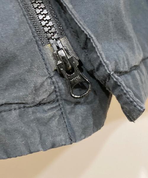 STONE ISLAND（ストーンアイランド）STONE ISLAND (ストーンアイランド) ガーメントダイコットンナイロンポプリンジップアップブルゾン ブラック サイズ:SIZE Mの古着・服飾アイテム