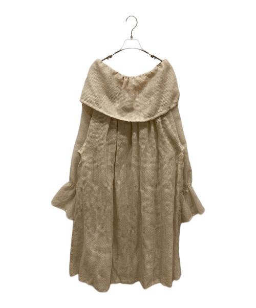 ORIENT MILLINERY（オリエントミリナリー）ORIENT MILLINERY (オリエントミリナリー) NUAGE リネン混シアー織ローブ ベージュ サイズ:不明の古着・服飾アイテム