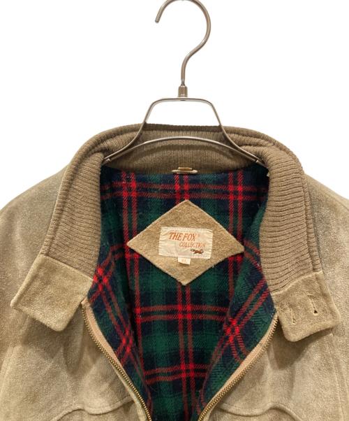 THE FOX COLLECTION（ザフォックス コレクション）the fox collection (ザフォックス コレクション) スタンドカラーレザージャケット ベージュ サイズ:SIZE XLの古着・服飾アイテム