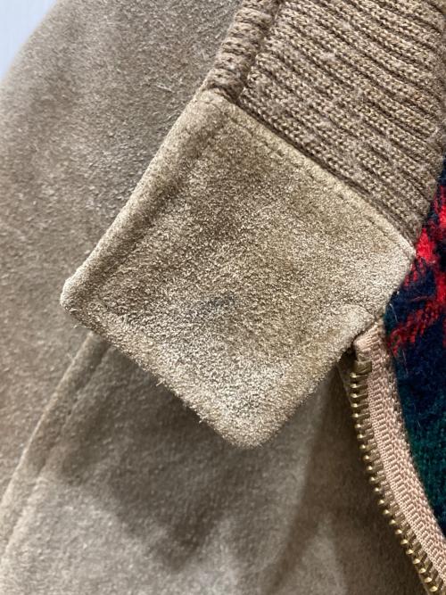 THE FOX COLLECTION（ザフォックス コレクション）the fox collection (ザフォックス コレクション) スタンドカラーレザージャケット ベージュ サイズ:SIZE XLの古着・服飾アイテム