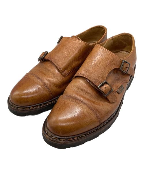 PARABOOT（パラブーツ）PARABOOT (パラブーツ) ダブルモンクストラップシューズ ブラウン サイズ:SIZE 8の古着・服飾アイテム