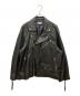 MAISON SPECIAL（メゾンスペシャル）の古着「Lamb leather Prime-Over Double Rider Jacket」｜ブラック