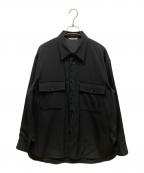 AURALEEオーラリー）の古着「WOOL MAX GABARDINE SHIRTS」｜ブラック
