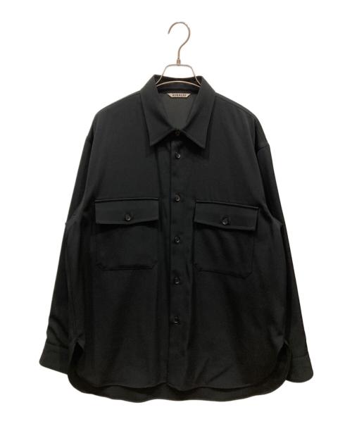 AURALEE（オーラリー）AURALEE (オーラリー) WOOL MAX GABARDINE SHIRTS ブラック サイズ:SIZE 4の古着・服飾アイテム