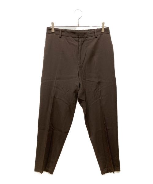 JIL SANDER（ジルサンダー）JIL SANDER (ジルサンダー) ウール ギャバジン テーパードパンツ ブラウン サイズ:SIZE 46の古着・服飾アイテム