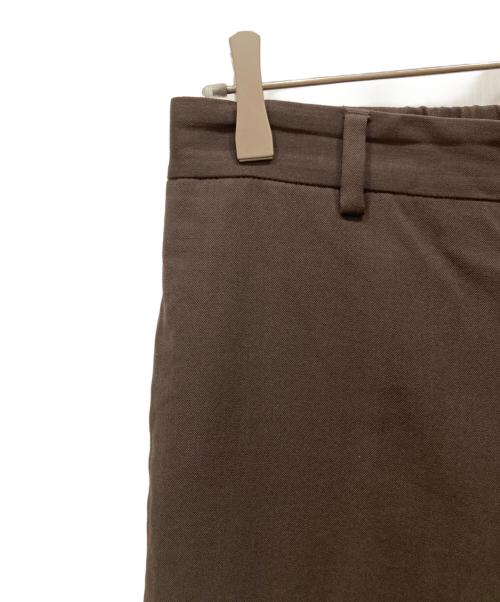 JIL SANDER（ジルサンダー）JIL SANDER (ジルサンダー) ウール ギャバジン テーパードパンツ ブラウン サイズ:SIZE 46の古着・服飾アイテム