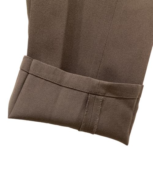 JIL SANDER（ジルサンダー）JIL SANDER (ジルサンダー) ウール ギャバジン テーパードパンツ ブラウン サイズ:SIZE 46の古着・服飾アイテム
