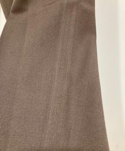 JIL SANDER（ジルサンダー）JIL SANDER (ジルサンダー) ウール ギャバジン テーパードパンツ ブラウン サイズ:SIZE 46の古着・服飾アイテム