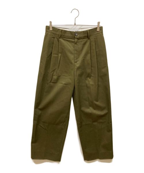 LOEWE（ロエベ）LOEWE (ロエベ) 2タックパンツ カーキ サイズ:SIZE 46の古着・服飾アイテム