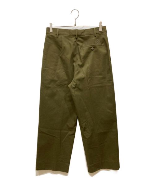 LOEWE（ロエベ）LOEWE (ロエベ) 2タックパンツ カーキ サイズ:SIZE 46の古着・服飾アイテム