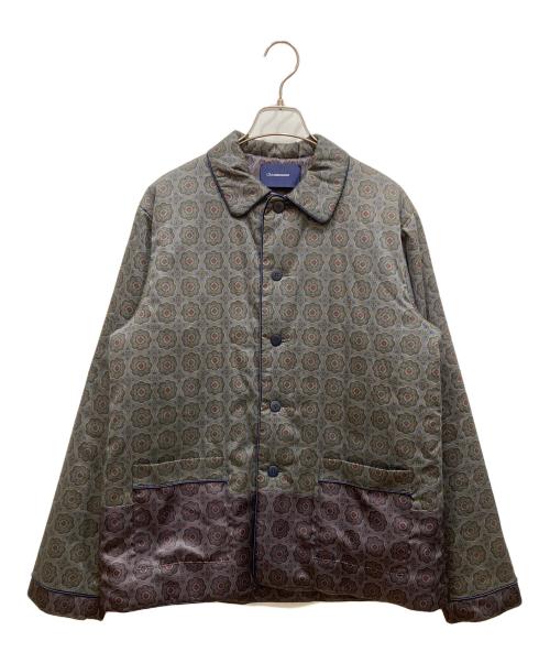 JohnUNDERCOVER（ジョンアンダーカバー）JohnUNDERCOVER (ジョンアンダーカバー) 小紋柄 パテッドシャツジャケット グレー サイズ:SIZE 3の古着・服飾アイテム