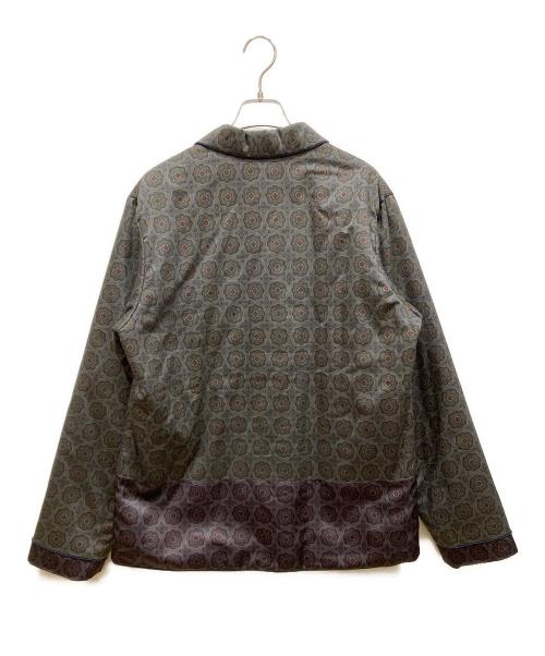 JohnUNDERCOVER（ジョンアンダーカバー）JohnUNDERCOVER (ジョンアンダーカバー) 小紋柄 パテッドシャツジャケット グレー サイズ:SIZE 3の古着・服飾アイテム
