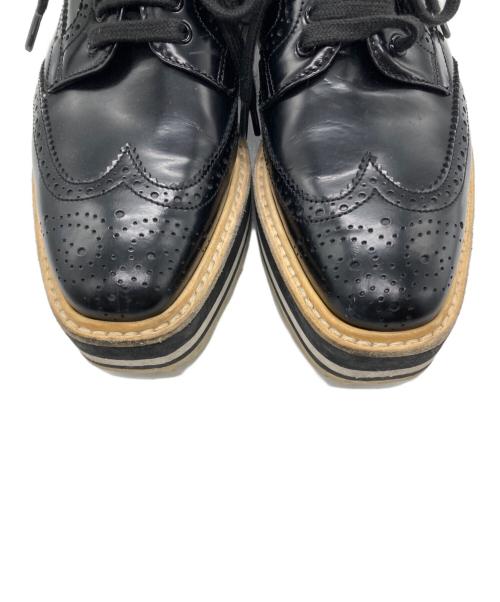 PRADA（プラダ）PRADA (プラダ) ウィングチップシューズ ブラック サイズ:SIZE 35の古着・服飾アイテム