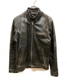 Schott（ショット）の古着「スタンドカラーシングルライダース」｜ブラック
