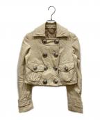 BURBERRY PRORSUMバーバリープローサム）の古着「レザージャケット」｜アイボリー