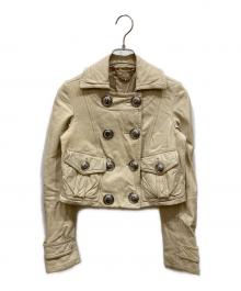 BURBERRY PRORSUM（バーバリープローサム）の古着「レザージャケット」｜アイボリー