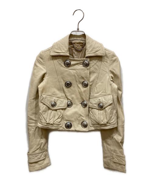 BURBERRY PRORSUM（バーバリープローサム）BURBERRY PRORSUM (バーバリープローサム) レザージャケット アイボリー サイズ:不明の古着・服飾アイテム