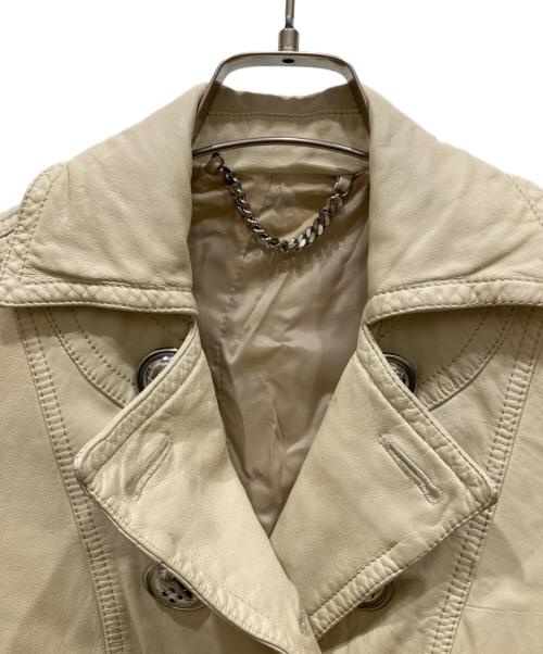 BURBERRY PRORSUM（バーバリープローサム）BURBERRY PRORSUM (バーバリープローサム) レザージャケット アイボリー サイズ:不明の古着・服飾アイテム