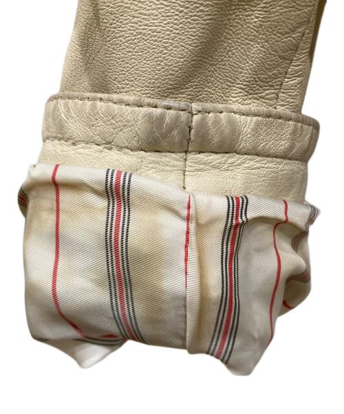 BURBERRY PRORSUM（バーバリープローサム）BURBERRY PRORSUM (バーバリープローサム) レザージャケット アイボリー サイズ:不明の古着・服飾アイテム