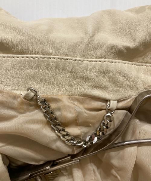 BURBERRY PRORSUM（バーバリープローサム）BURBERRY PRORSUM (バーバリープローサム) レザージャケット アイボリー サイズ:不明の古着・服飾アイテム