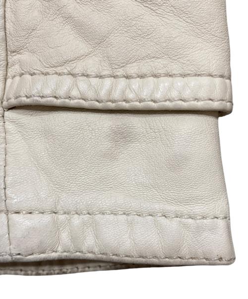 BURBERRY PRORSUM（バーバリープローサム）BURBERRY PRORSUM (バーバリープローサム) レザージャケット アイボリー サイズ:不明の古着・服飾アイテム