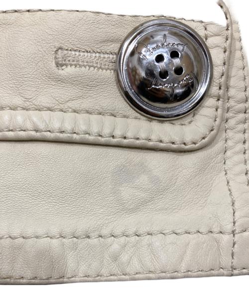 BURBERRY PRORSUM（バーバリープローサム）BURBERRY PRORSUM (バーバリープローサム) レザージャケット アイボリー サイズ:不明の古着・服飾アイテム