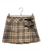 BURBERRY BLUE LABELバーバリー ブルー レーベル）の古着「ノバチェックミニスカート」｜ベージュ