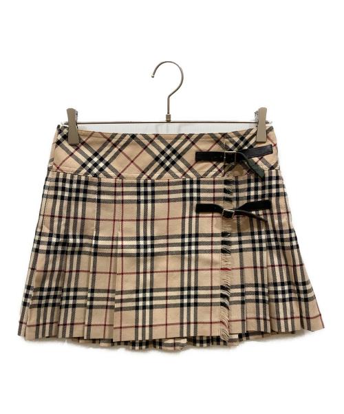 BURBERRY BLUE LABEL（バーバリー ブルー レーベル）BURBERRY BLUE LABEL (バーバリー ブルー レーベル) ノバチェックミニスカート ベージュ サイズ:SIZE 38の古着・服飾アイテム