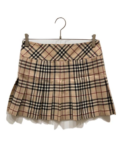 BURBERRY BLUE LABEL（バーバリー ブルー レーベル）BURBERRY BLUE LABEL (バーバリー ブルー レーベル) ノバチェックミニスカート ベージュ サイズ:SIZE 38の古着・服飾アイテム
