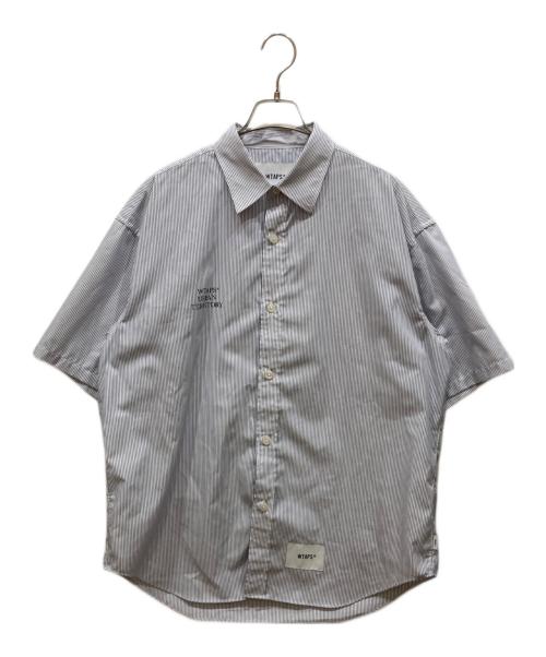 WTAPS（ダブルタップス）WTAPS (ダブルタップス) TXT 01 / SS / CTPL. BROADCLOTH. TEXTILE ブルー×ホワイト サイズ:SIZE 02の古着・服飾アイテム