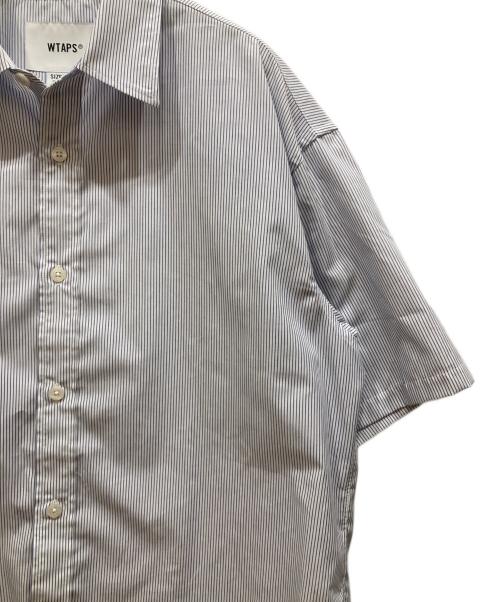 WTAPS（ダブルタップス）WTAPS (ダブルタップス) TXT 01 / SS / CTPL. BROADCLOTH. TEXTILE ブルー×ホワイト サイズ:SIZE 02の古着・服飾アイテム