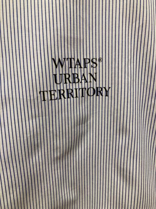 WTAPS（ダブルタップス）WTAPS (ダブルタップス) TXT 01 / SS / CTPL. BROADCLOTH. TEXTILE ブルー×ホワイト サイズ:SIZE 02の古着・服飾アイテム