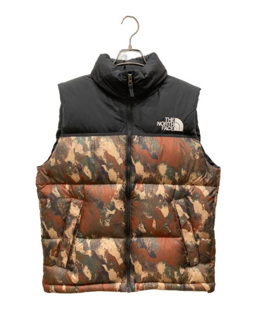 THE NORTH FACE（ザ ノース フェイス）THE NORTH FACE (ザ ノース フェイス) ノベルティーヌプシベスト　Novelty Nuptse Vest ブラック×ブラウン サイズ:SIZE Sの古着・服飾アイテム