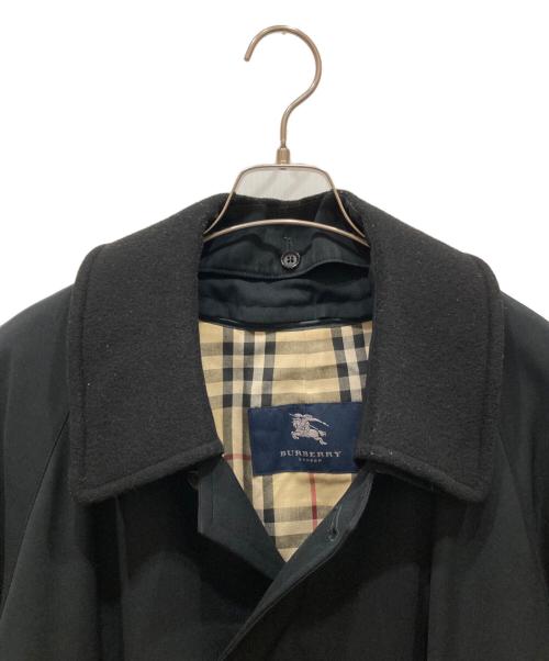 BURBERRY LONDON（バーバリーロンドン）BURBERRY LONDON (バーバリーロンドン) ウールライナー付ステンカラーコート ブラック×ベージュ サイズ:不明の古着・服飾アイテム