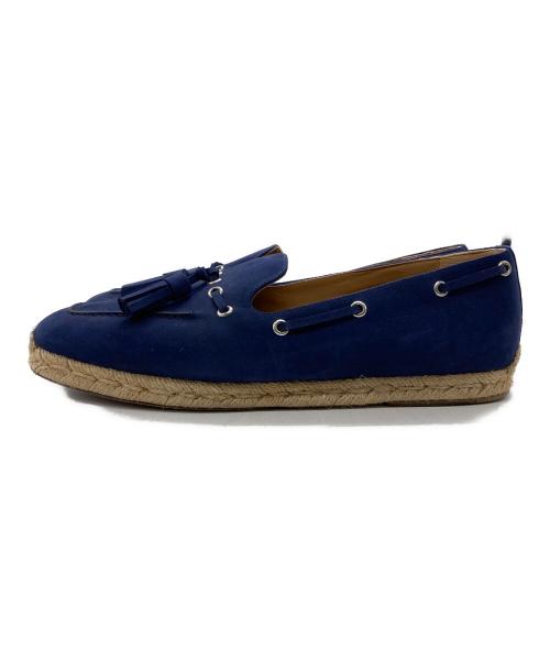 Christian Louboutin（クリスチャン・ルブタン）Christian Louboutin (クリスチャン・ルブタン) タッセル ヌバック エスパドリーユ デッキシューズ ネイビー サイズ:不明の古着・服飾アイテム
