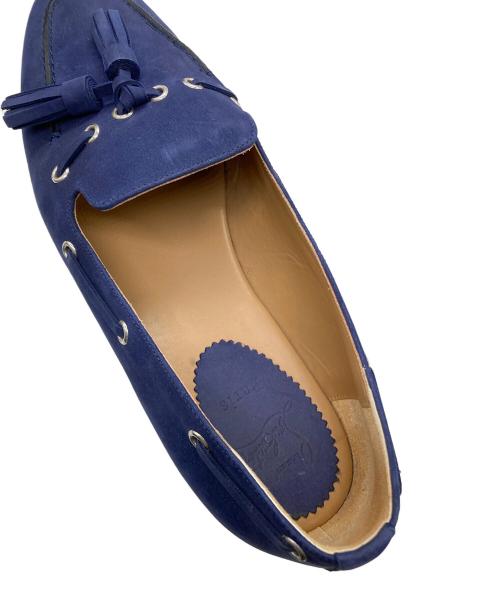 Christian Louboutin（クリスチャン・ルブタン）Christian Louboutin (クリスチャン・ルブタン) タッセル ヌバック エスパドリーユ デッキシューズ ネイビー サイズ:不明の古着・服飾アイテム
