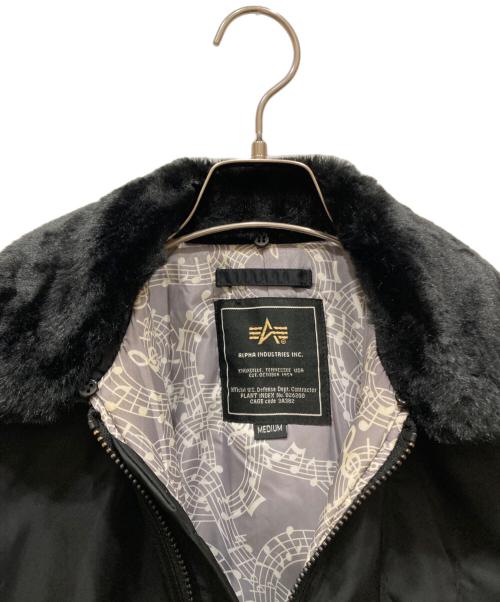 ALPHA（アルファ）ALPHA (アルファ) NUMBER (N)INE (ナンバーナイン) B-15 フライトジャケット ブラック サイズ:SIZE Mの古着・服飾アイテム
