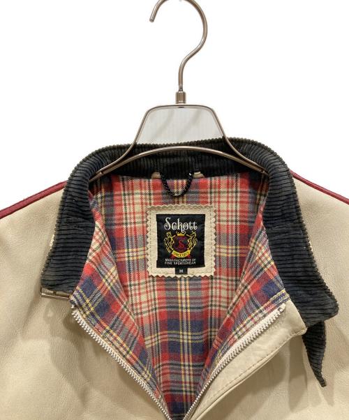 Schott（ショット）Schott (ショット) クラシックレザージャケット ホワイト サイズ:SIZE Mの古着・服飾アイテム