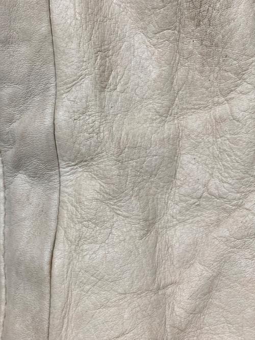 Schott（ショット）Schott (ショット) クラシックレザージャケット ホワイト サイズ:SIZE Mの古着・服飾アイテム