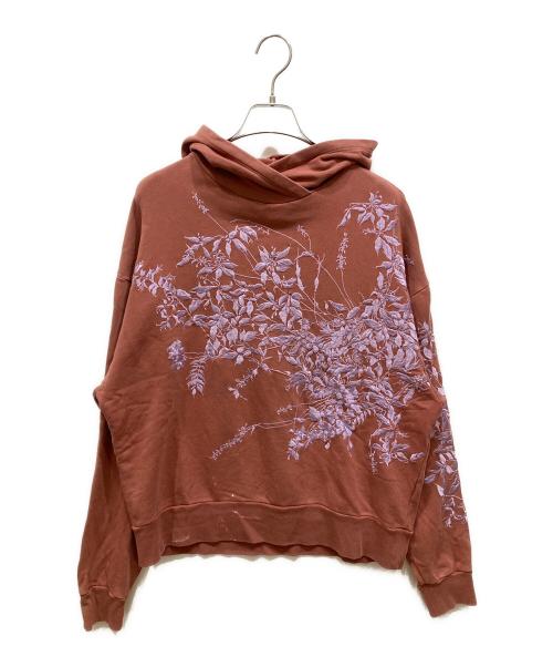 DRIES VAN NOTEN（ドリスヴァンノッテン）DRIES VAN NOTEN (ドリスヴァンノッテン) 刺繍花柄パーカー ブラウン サイズ:不明の古着・服飾アイテム