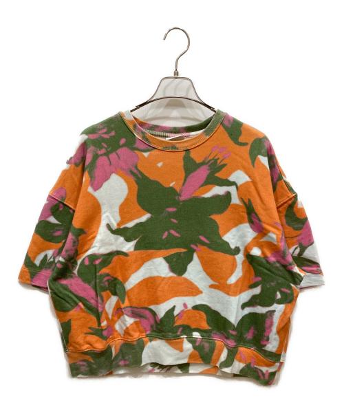 DRIES VAN NOTEN（ドリスヴァンノッテン）DRIES VAN NOTEN (ドリスヴァンノッテン) 花柄半袖スウェット オレンジ サイズ:SIZE Sの古着・服飾アイテム